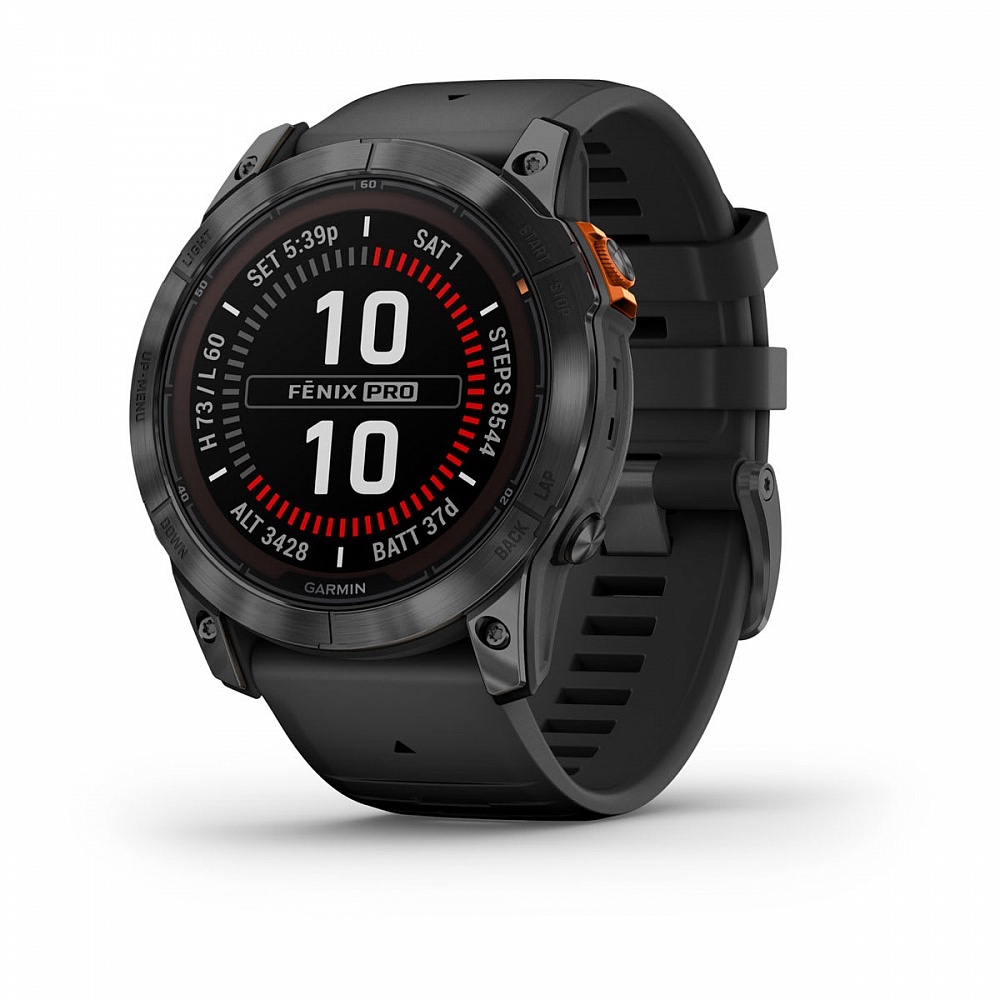 fēnix 7X – Sapphire Solar Edition Black DLC Titanium with Black Band